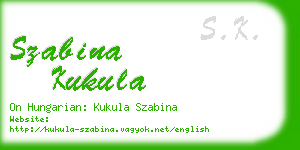 szabina kukula business card